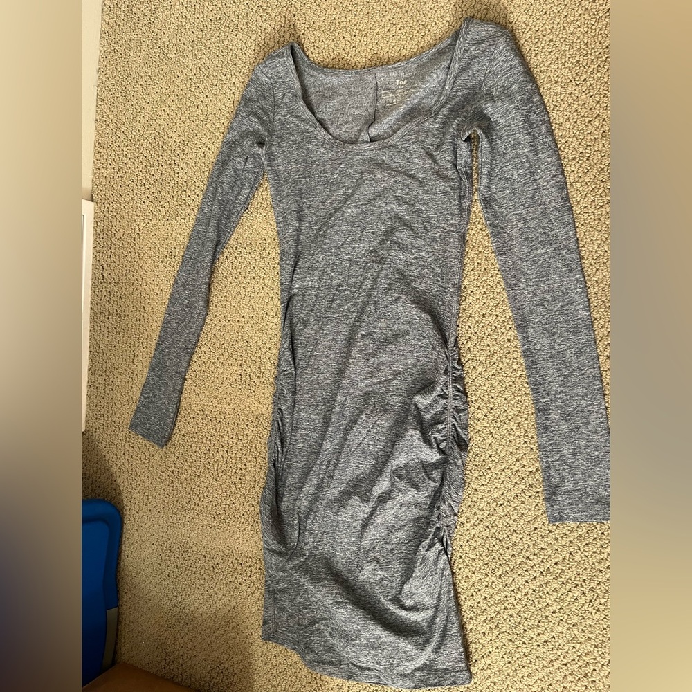 TNA Heather Gray Long Sleeve Dress